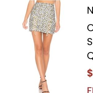 NWT NBD Daisey Skirt Floral Detail Lace Detail Zipper Back Size Medium Revolve